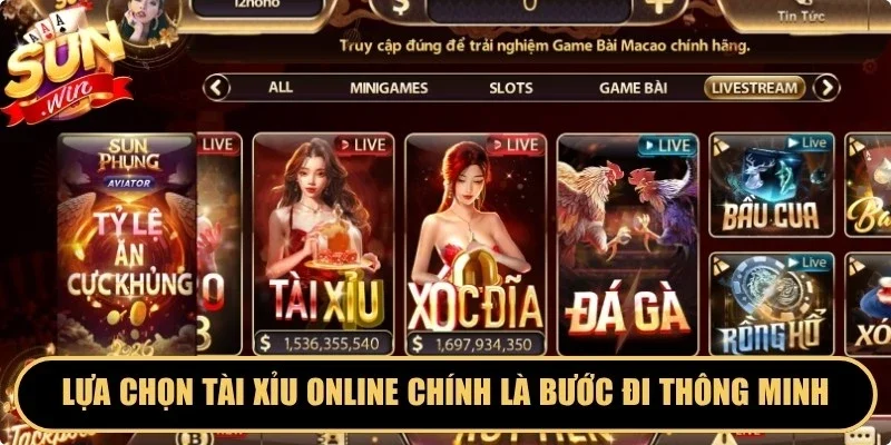 Lựa chọn tài xỉu online chính là bước đi thông minh