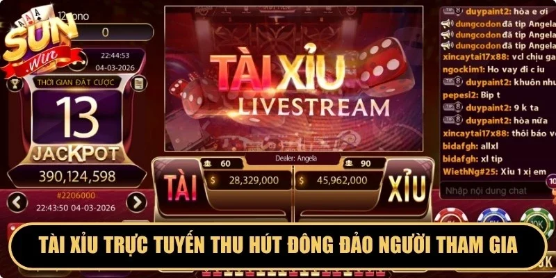 Tài xỉu trực tuyến thu hút đông đảo người tham gia